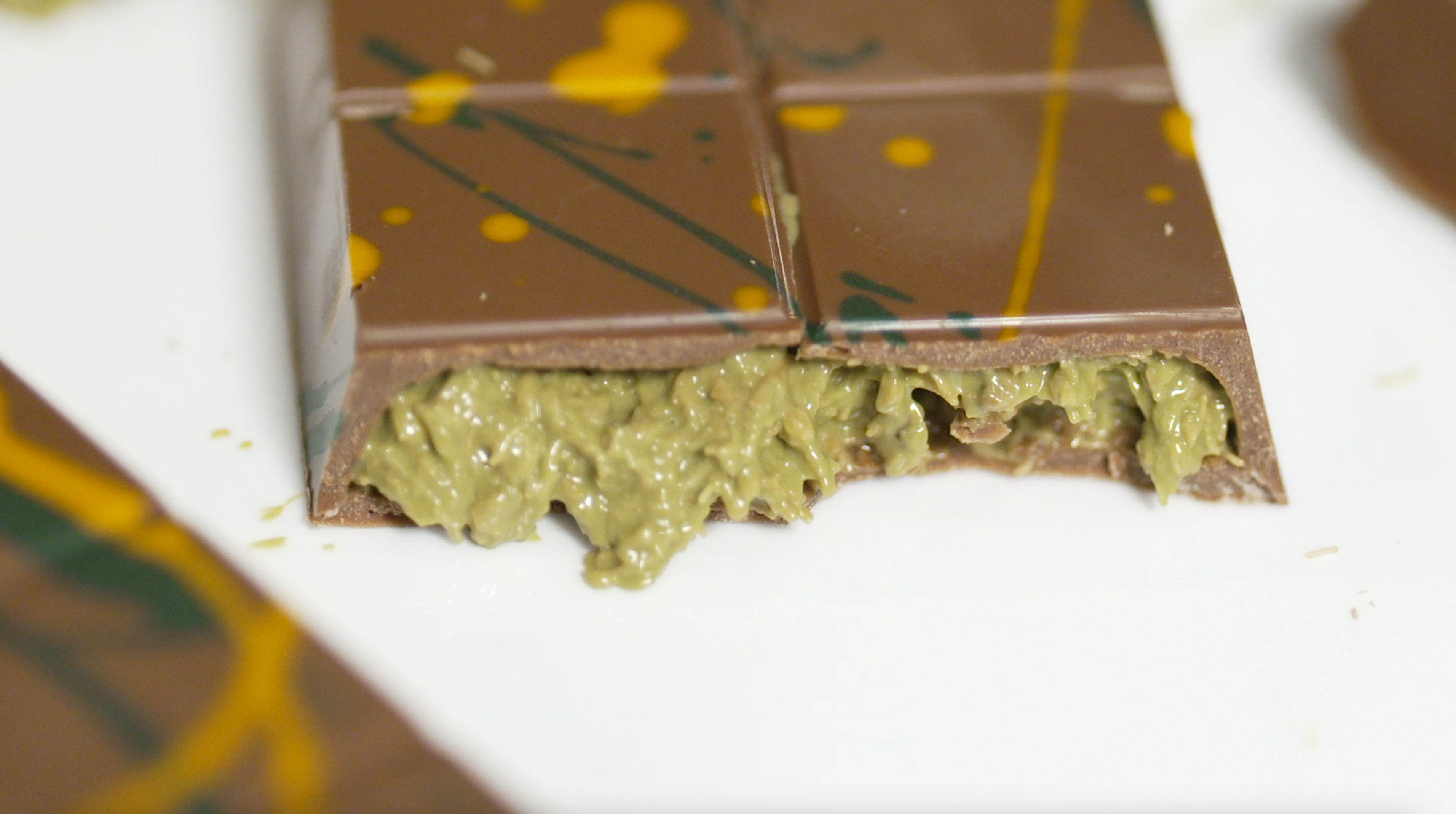 Dubai trend chocolate with pistachio paste