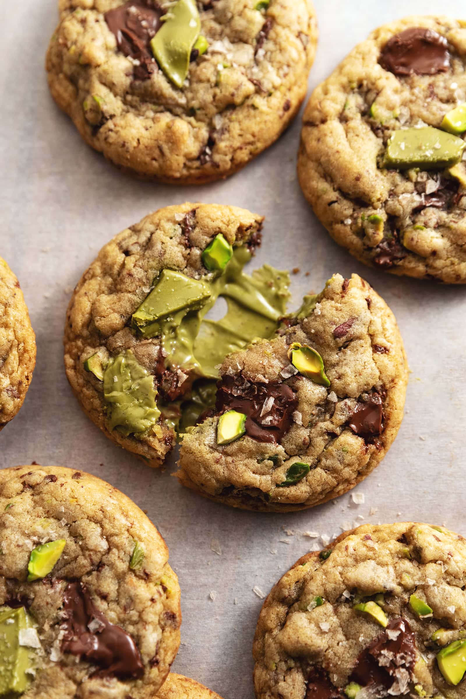 Pistachio cream cookies for Nowruz